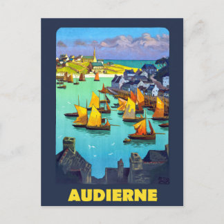 Audierne, Segelboote im Hafen, Frankreich Postkarte
