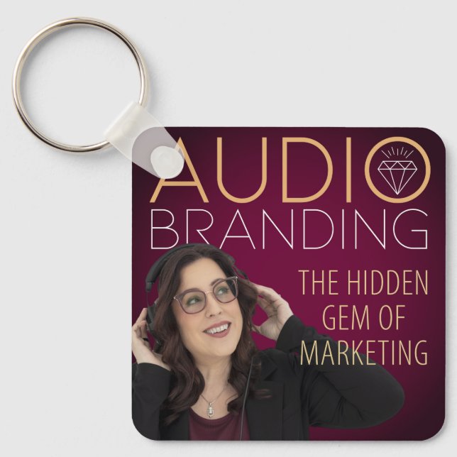 Audio Branding Podcast Keychain Schlüsselanhänger (Vorderseite)
