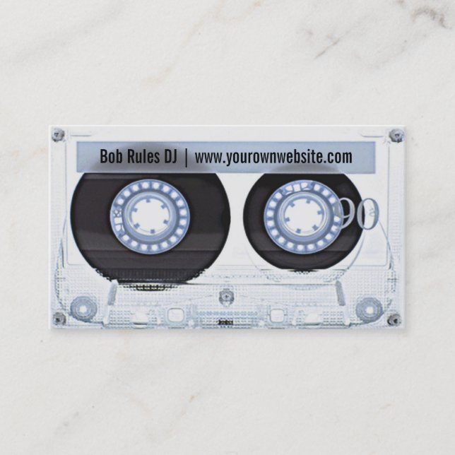 Audio Cassette DJ Business Card Visitenkarte (Vorderseite)