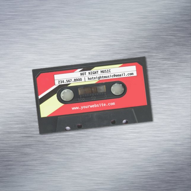 Audio Cassette DJ Magnetische Visitenkarte (Beispiel)