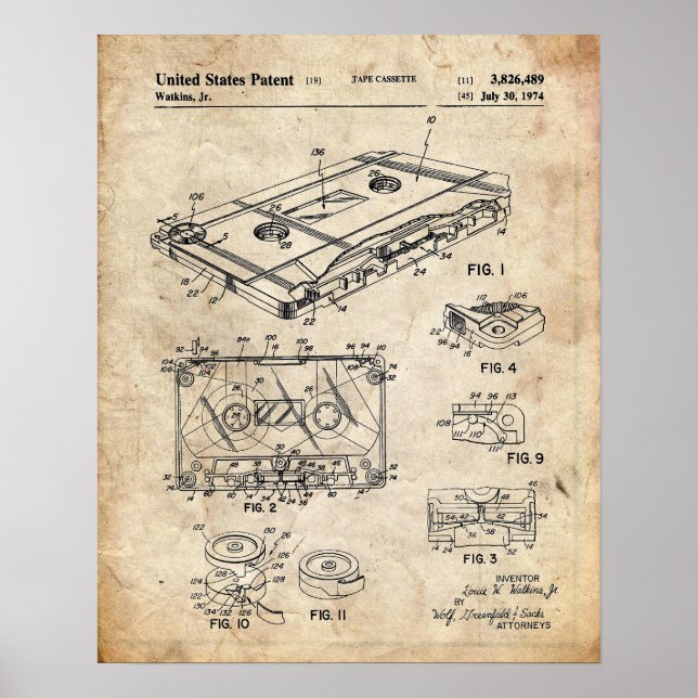 Audio-Cassette-Patent Poster (Vorne)