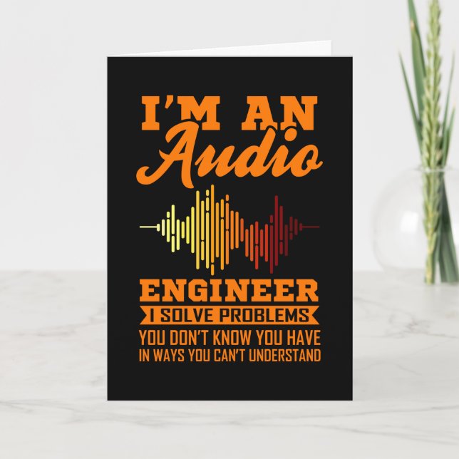 Audio Engineer Funny Engineering Abschluss Grad Karte (Vorderseite)