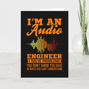 Audio Engineer Funny Engineering Abschluss Grad Karte