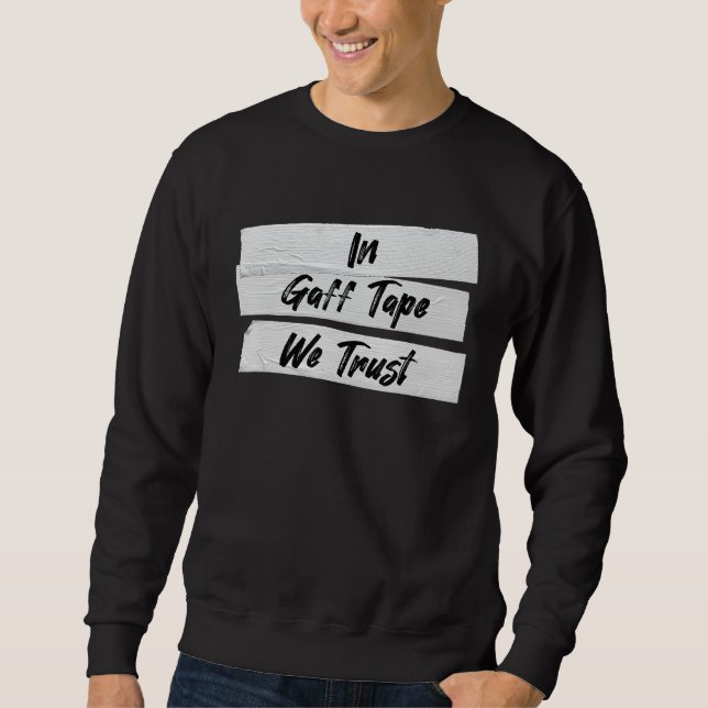 Audio Engineer Gaff Tape Bühne Back Tech Crew Sweatshirt (Vorderseite)