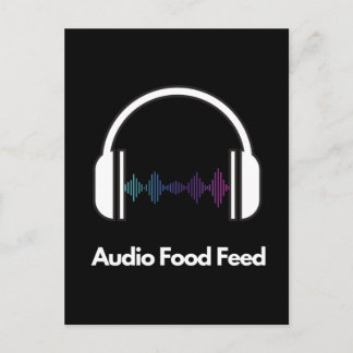 Audio Food Feed Postkarte