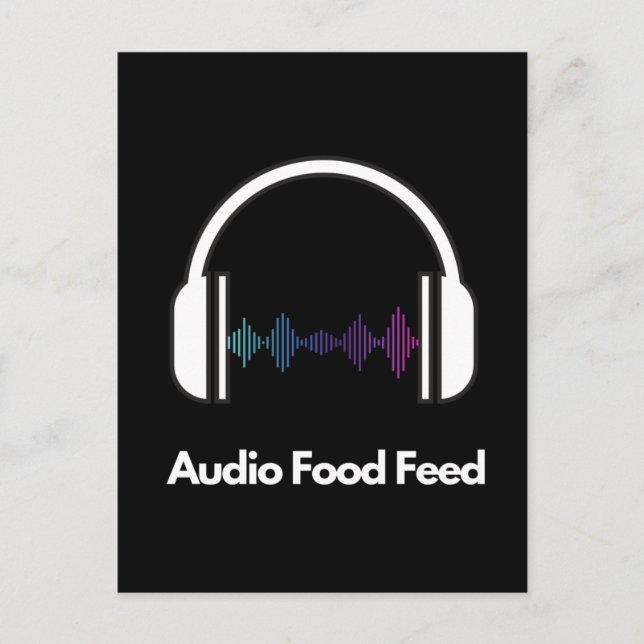 Audio Food Feed  Postkarte (Vorderseite)