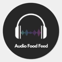 Audio Food Füttre Round Stickers