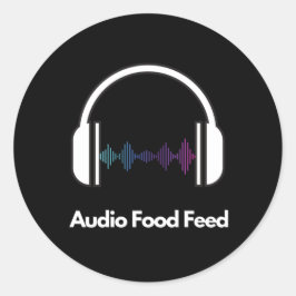Audio Food Füttre Round Stickers