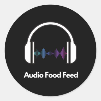Audio Food Füttre Round Stickers