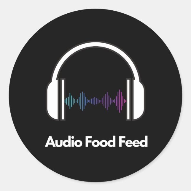 Audio Food Füttre Round Stickers (Vorderseite)
