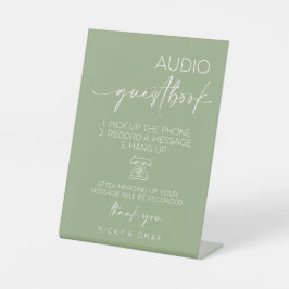 Audio Gästebuch Hochzeitsempfang Sockelschild