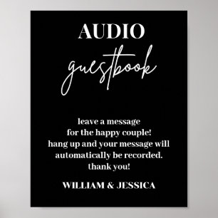 Audio Guestbook Phone Message Guest Book Sign Poster