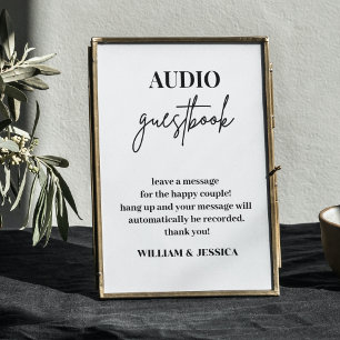 Audio Guestbook   Phone Message Guest Book Sign Poster
