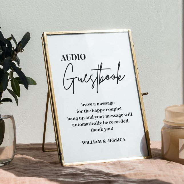 Audio Guestbook | Phone Message Guest Book Sign Poster (Von Creator hochgeladen)