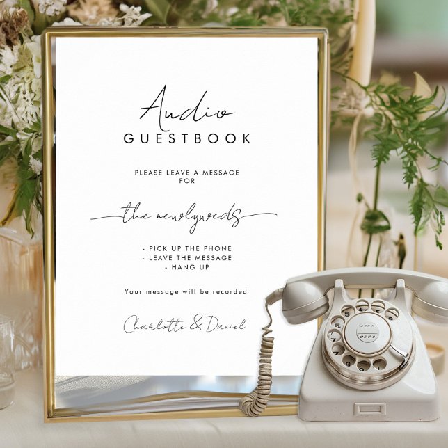 Audio Guestbook | Phone Message Guest Book Sign Poster (Von Creator hochgeladen)