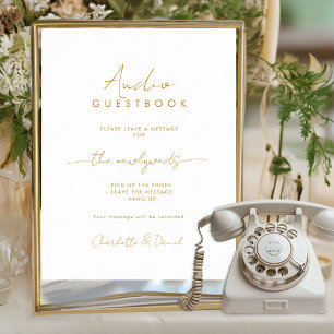 Audio Guestbook Phone Message Guest Book Sign Poster