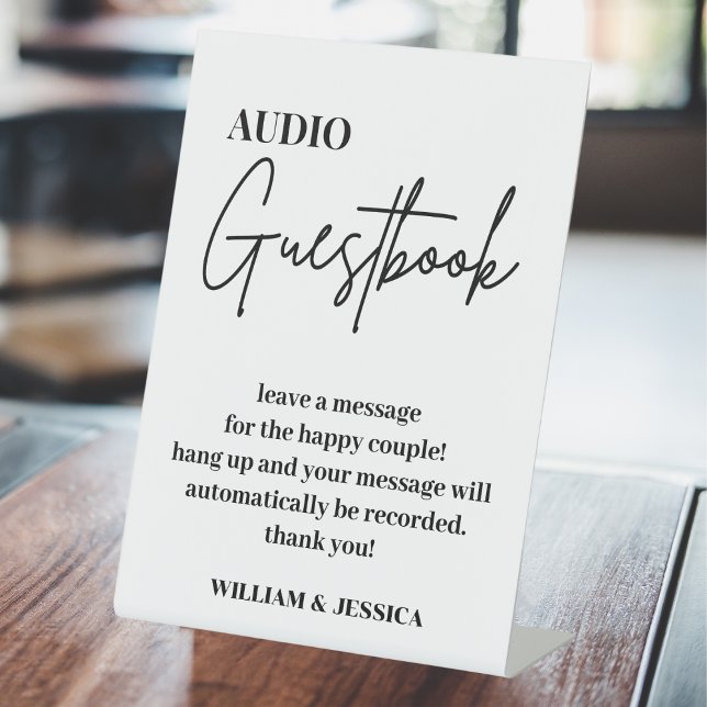 Audio Guestbook | Phone Message Guest Book Sign Sockelschild (Von Creator hochgeladen)