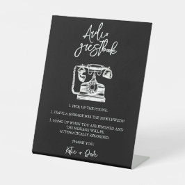Audio Guestbook Wedding Sign Sockelschild