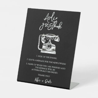 Audio Guestbook Wedding Sign Sockelschild