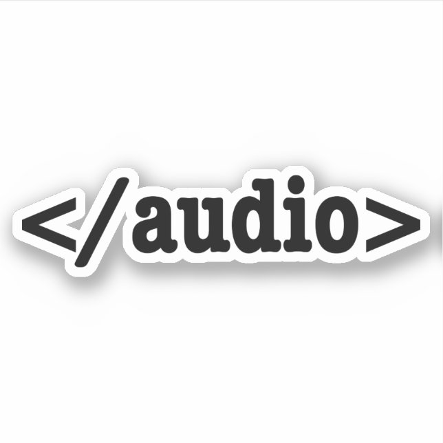 Audio-HTML5-Code beenden Aufkleber (Vorderseite)