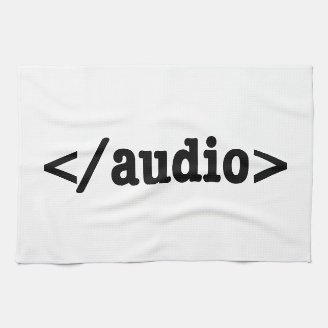 Audio-HTML5-Code beenden Küchentuch (Horizontal)