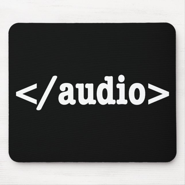 Audio-HTML5-Code beenden Mousepad (Vorne)