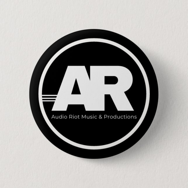 Audio Riot Logo Kreis Pin Button (Vorderseite)