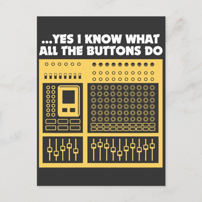 Audio Sound Engineer - Music DJ Turntable Postkarte (Vorderseite)