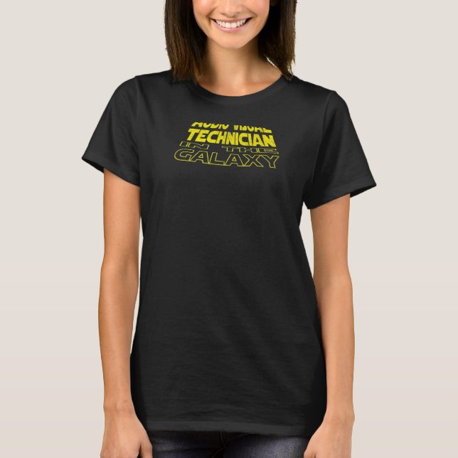 Audio-Visuell-Techniker-Platz im Hintergrund T-Shirt (Vorderseite)