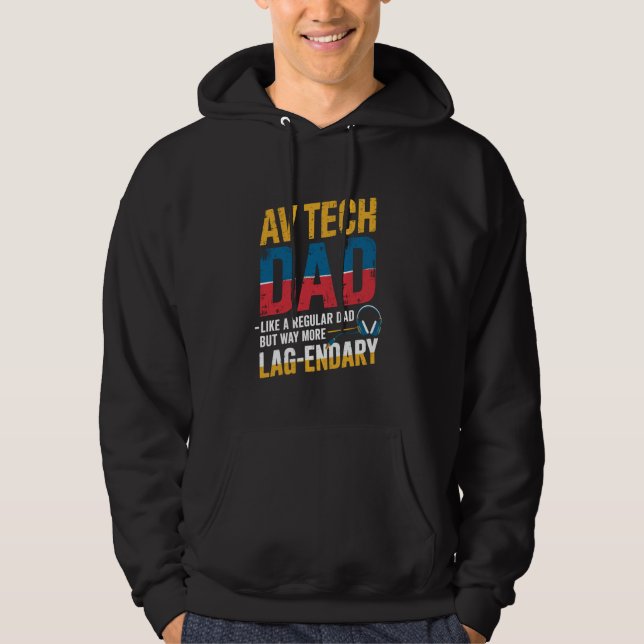 Audio Visuell Techniker Vater Funny AV Tech Hoodie (Vorderseite)