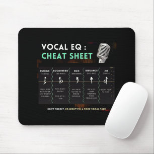 Audio Vocal Mixing Guide Black Mouse Pad Mousepad