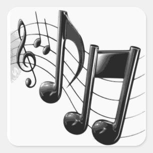 Audioaufzeichnungen für extravagante Mitarbeiter Quadratischer Aufkleber