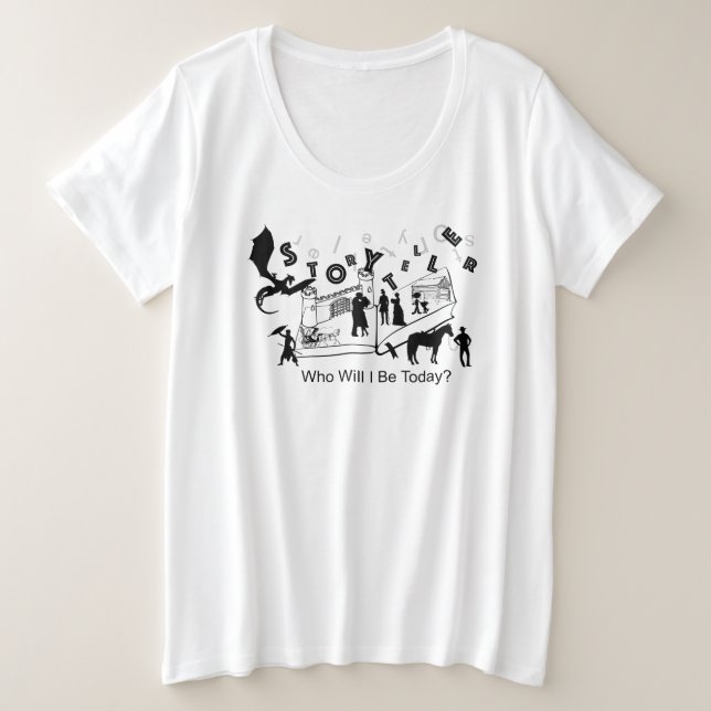 Audiobook Narrer Storyteller T-Shirt - Halsband (Design vorne)