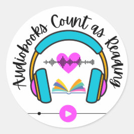 Audiobooks zählen als Reading Runder Aufkleber