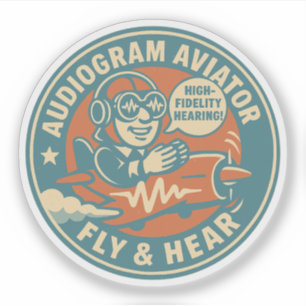 Audiogram Aviator Hören & Fliegen Aufkleber