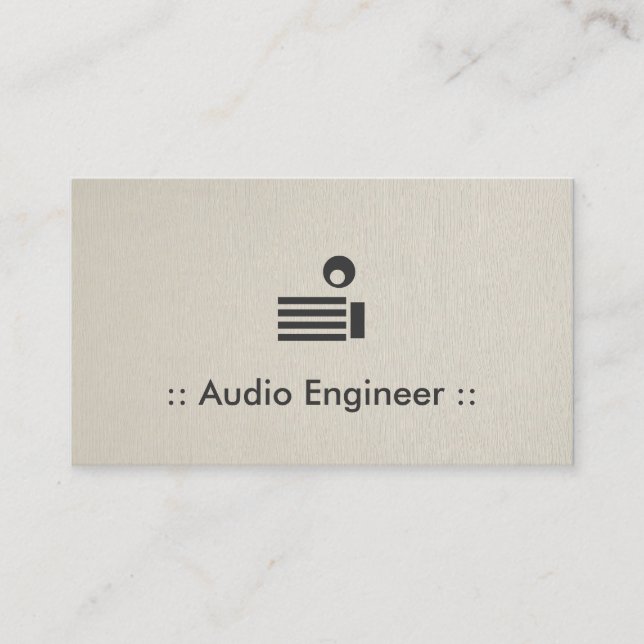 Audioingenieur Einfache Elegante Beruflich Visitenkarte (Vorderseite)