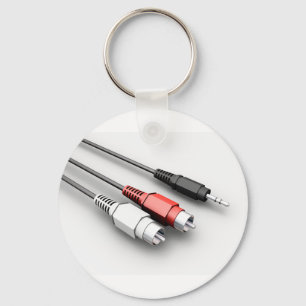 Audiokabel Vintag Tech Schlüsselanhänger
