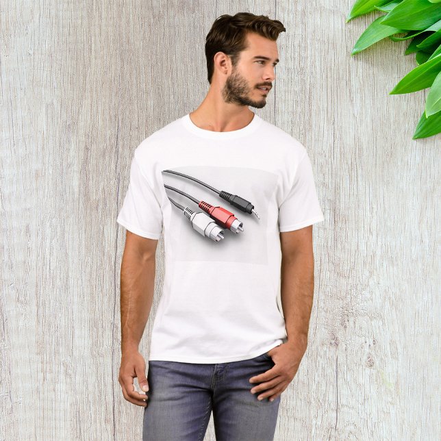 Audiokabel Vintag Tech T-Shirt (Von Creator hochgeladen)