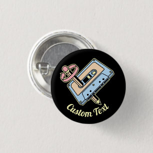 Audiokassette mit Bleistift Button