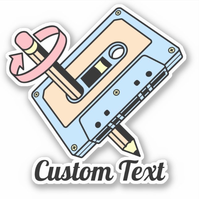 Audiokassette mit Stift Aufkleber (Vorderseite)