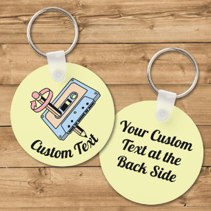 Audiokassette mit Stift Schlüsselanhänger