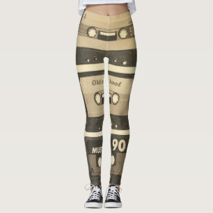 Audiokassette, Retro-Poster Hip-Hop. Leggings