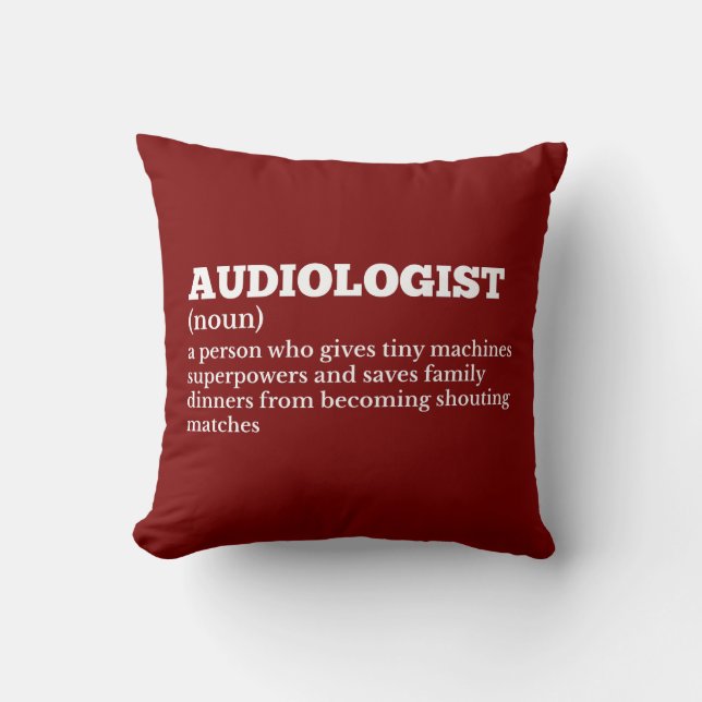 Audiologe Definition Pillow Kissen (Vorderseite)
