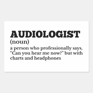 Audiologe Job Definition Spaß Rechteckiger Aufkleber