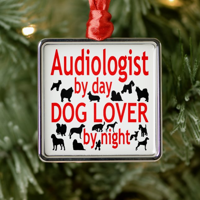 Audiologe Lieben Hunde Ornament Aus Metall (Baum)