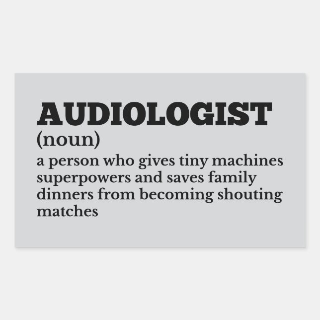 Audiologe Meaning Funny Sticker (Vorderseite)
