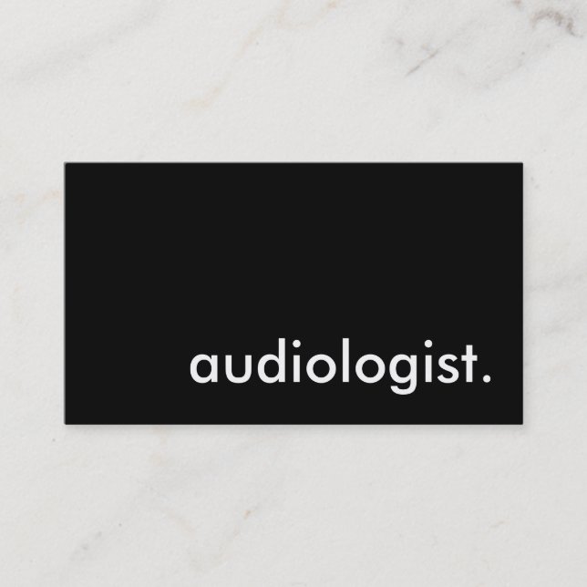 Audiologe. Visitenkarte (Vorderseite)
