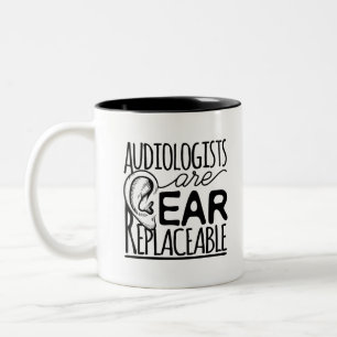 Audiologen sind austauschbar zweifarbige tasse