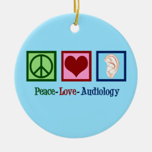 Audiologie der Liebe Frieden Keramik Ornament