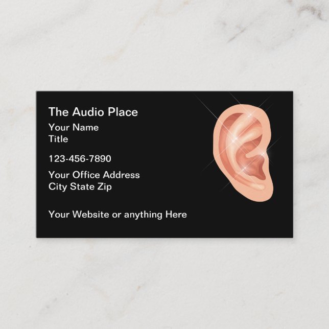Audiologist Hearing Care Services  Visitenkarte (Vorderseite)